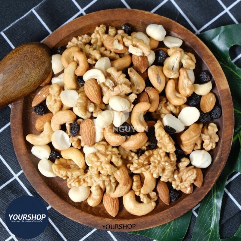 Hạt Dinh Dưỡng Mixed Nuts Yourshop - Hạt Macca, Hạt Điều, Hạt Hạnh Nhân - Ngũ Cốc Granola không Yến Mạch