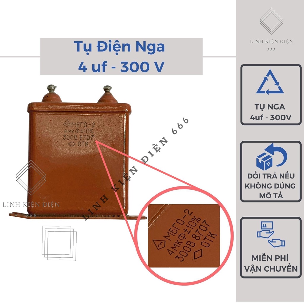 Tụ Nga 4uf 300v Tụ Dầu Nga Rẻ Loại Tốt