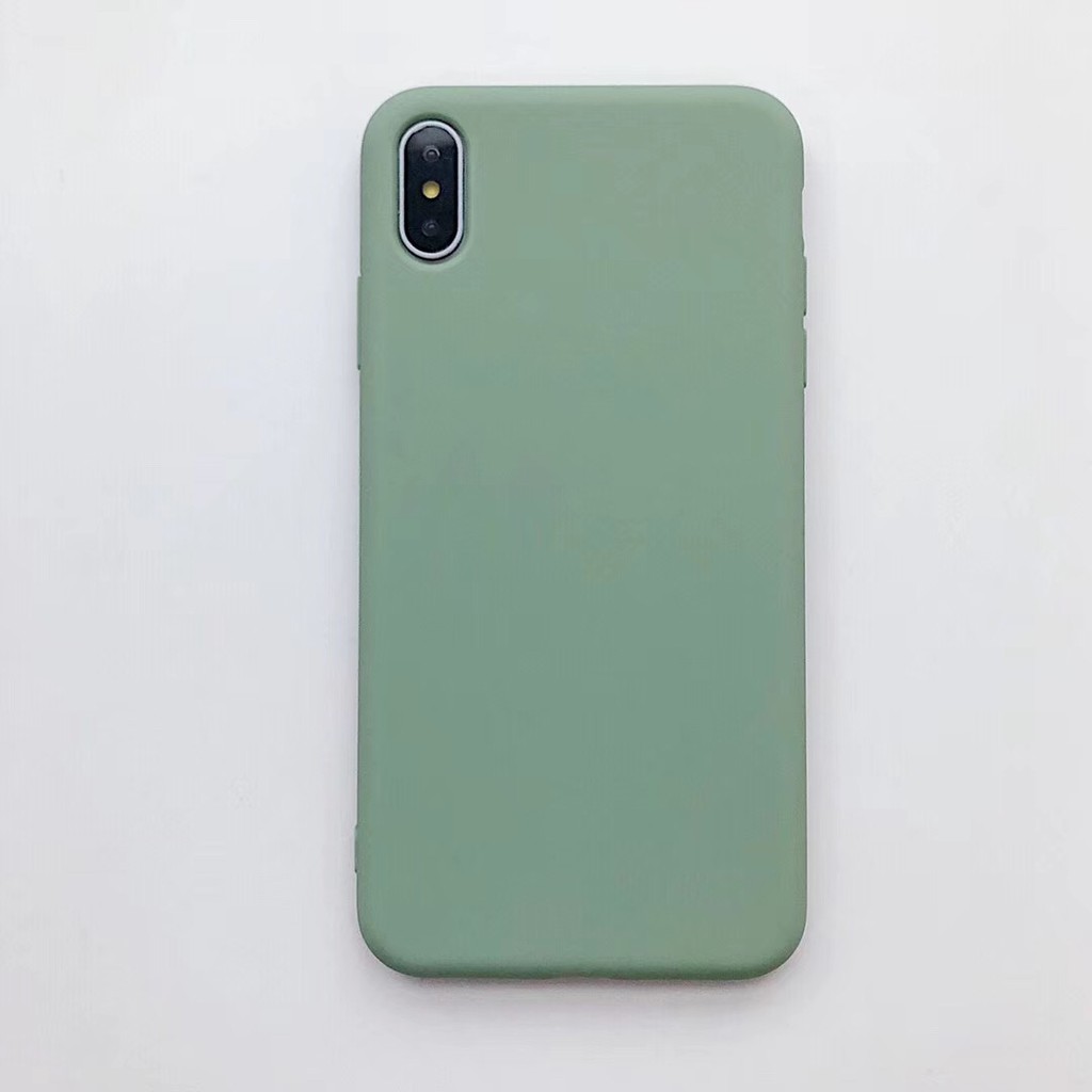 Ốp điện thoại TPU mềm màu trơn chống trầy xước Iphone X XR XS max 6 6S 7 8Plus | BigBuy360 - bigbuy360.vn
