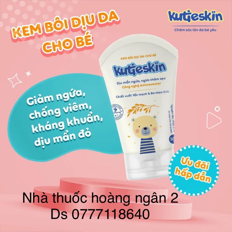 Kutieskin 30gr giành cho da Bé bị muỗi đốt côn trùng cắn !