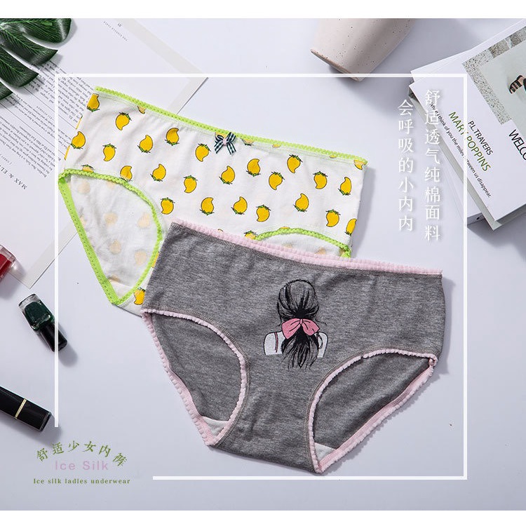 Set 4 quần chip tam giác bé gái 36-46kg Jennie kids J501