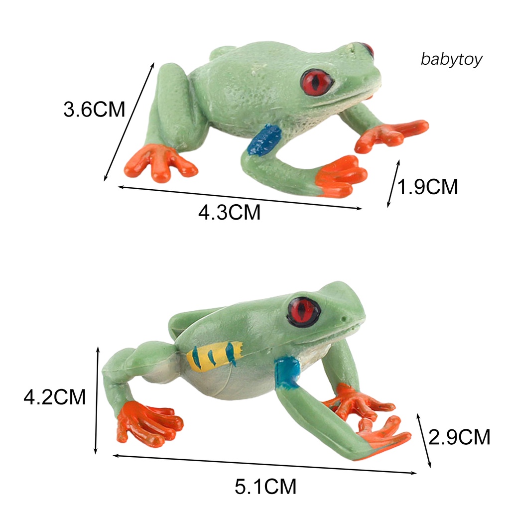 BA--Ornament Model Animal Shape Gift Resin Cartoon Frog Ornament DIY Crafts for Shop