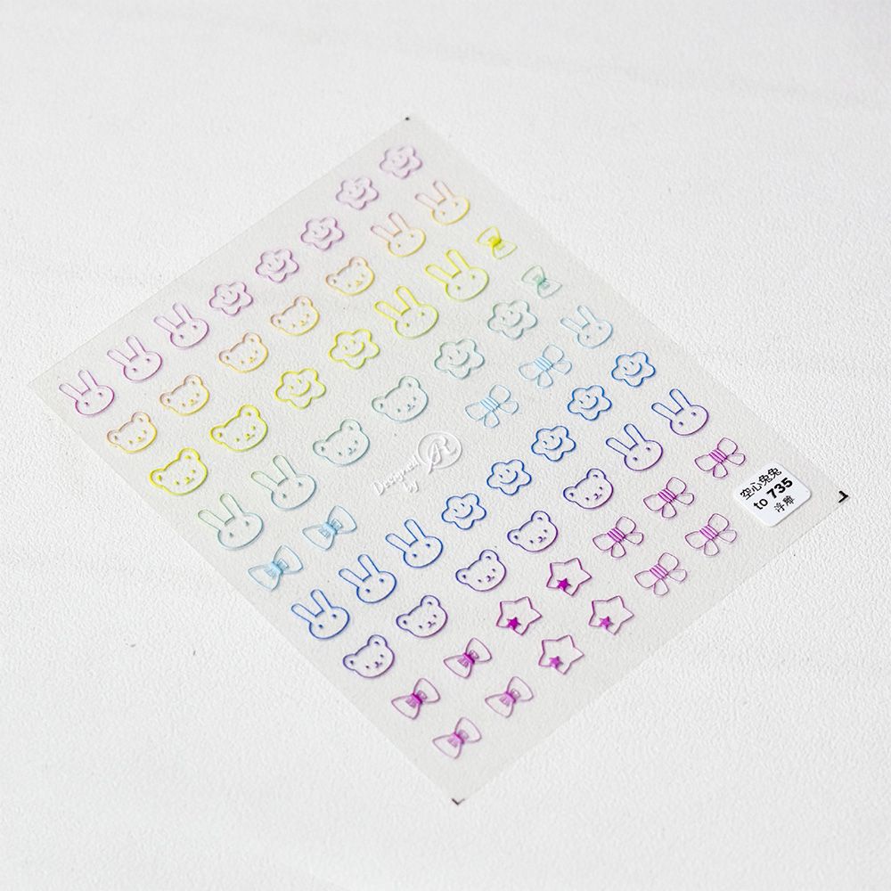 [Hàng mới về] Miếng dán trang trí móng tay họa tiết 5d tùy chọn DIY