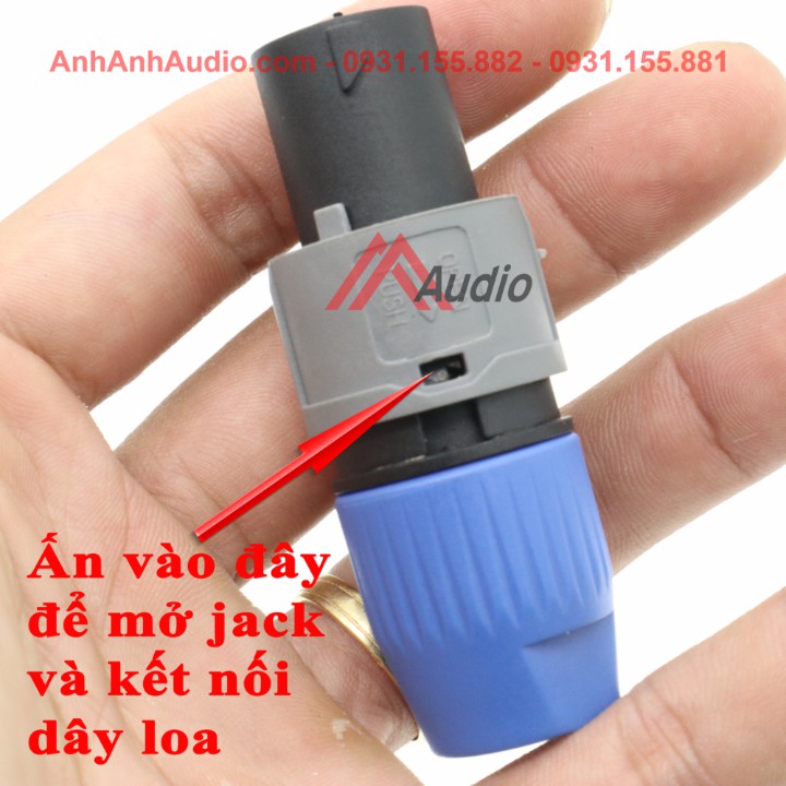 Jack Loa Speakon , loại 2 pin khóa gài 2 bước