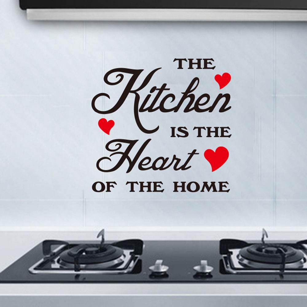 Decal dán tường châm ngôn về The Kitchen is the heart of the Home