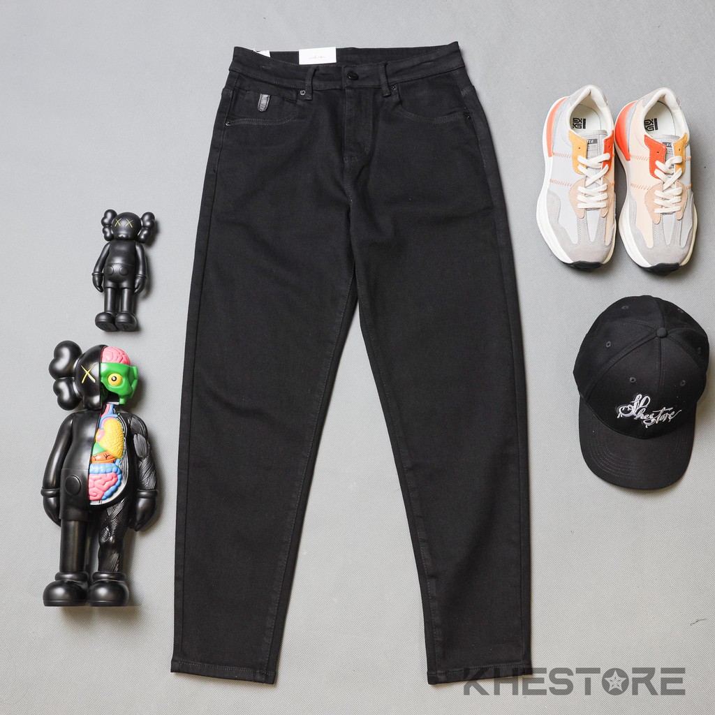 Quần Jeans Nam Khestore J-19 , Jeans Đen Trơn Xanh Phong Cách Hàn Quốc