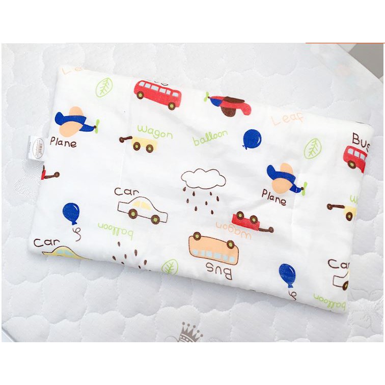 Gối siêu mỏng đặc biệt dành cho bé từ 0-6 tháng tuổi, chất liệu vải xô cotton + lưới vô cùng mềm mại, thoáng khí