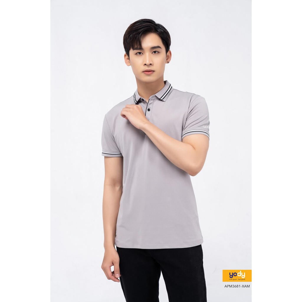 Áo polo nam coolmax phối bo YODY kiểu dáng trẻ trung thoáng mát - APM3681 | BigBuy360 - bigbuy360.vn