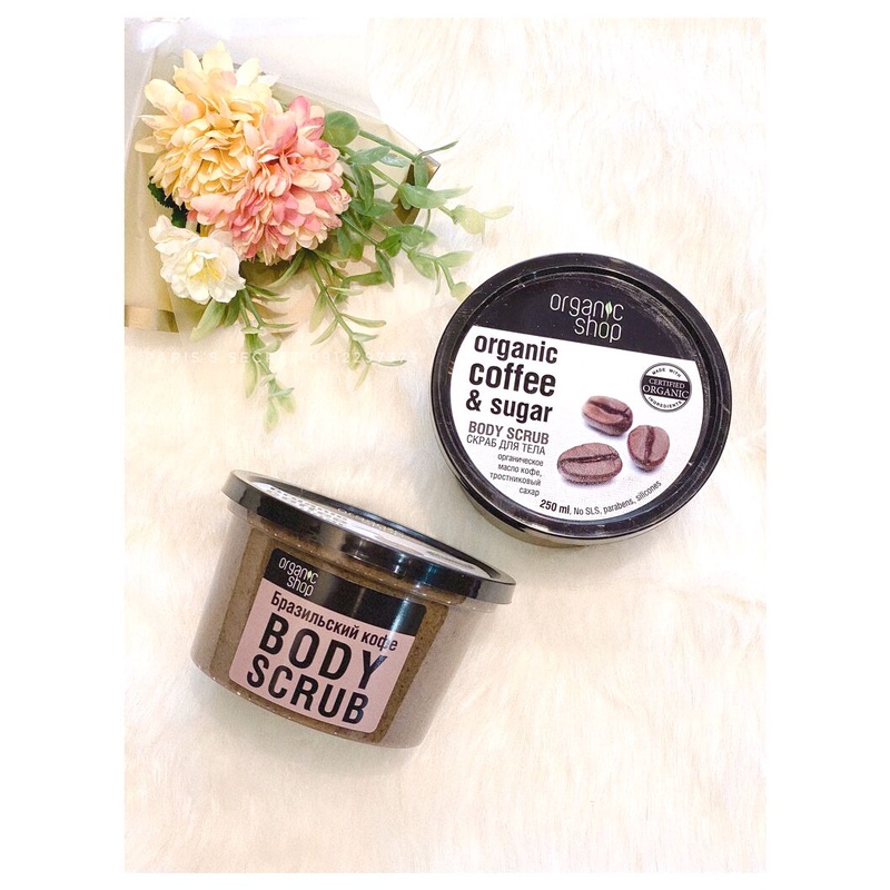 [Mã 44FMCGSALE1 giảm 10% đơn 250K] Tẩy Tế Bào Chết Toàn Thân Organic Shop Coffee Sugar Body Scrub 250ml