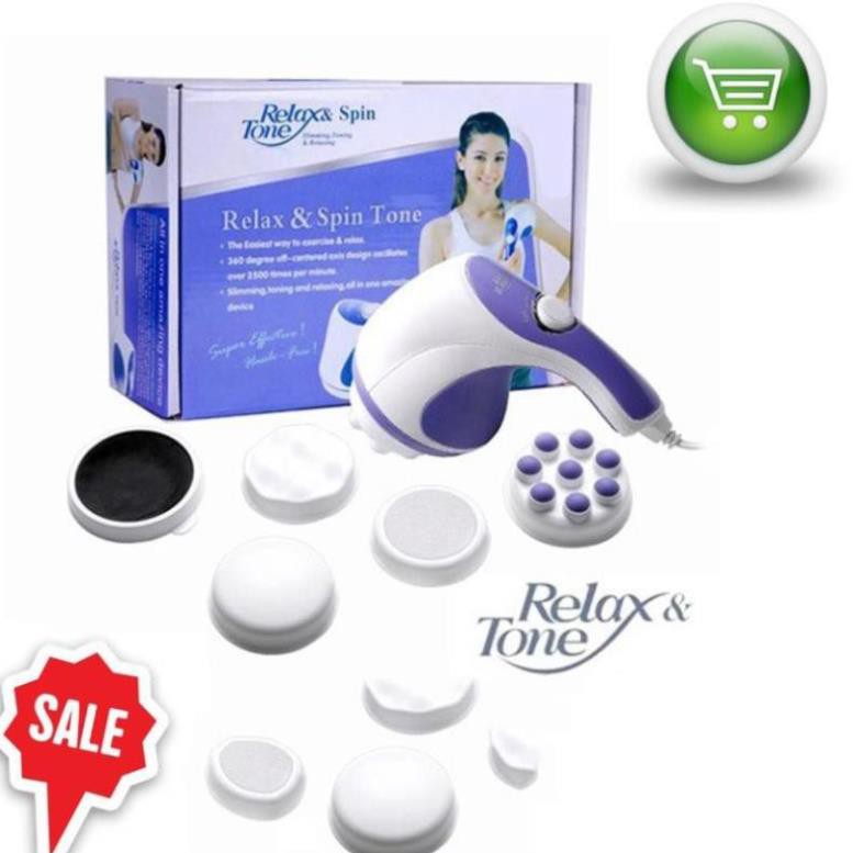 Máy massage rung cầm tay mini Relax &amp; Spin Tone-A781 hỗ trợ giảm mỡ, giảm đau, lưu thông khí huyết - Chính hãng