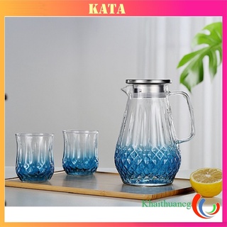 Bình Thủy Tinh Đựng Nước Chịu Nhiệt Cao Giữ Nhiệt Tốt Chính Hãng HNBOHEMIA HNB1007 Dung Tích 1400ml