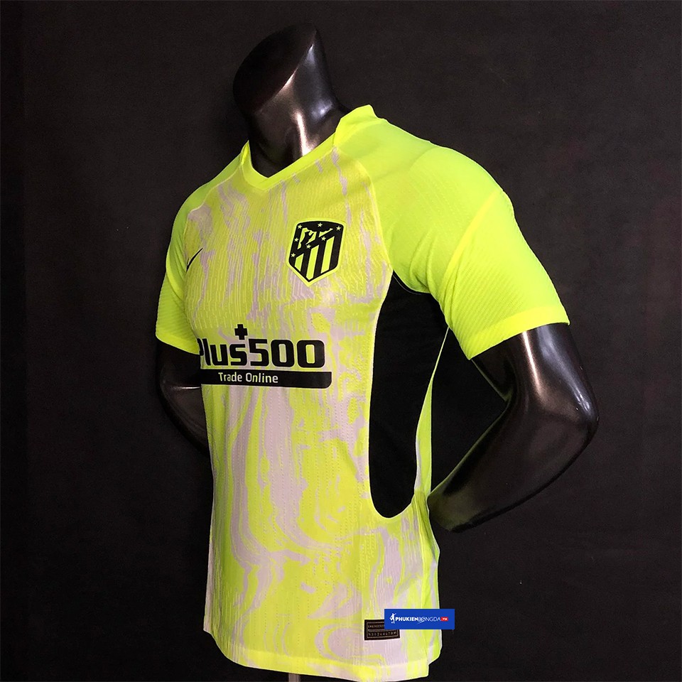 Áo Atletico Madrid xanh dạ quang sân khách 2020-2021, 2020/21 bản PLAYER Issue BODY fit cao cấp Thái Lan