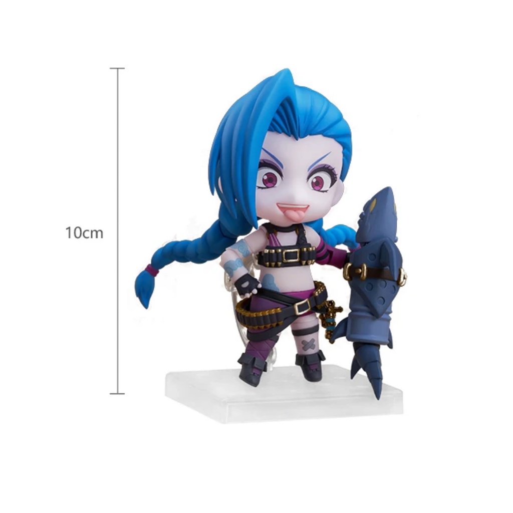 Mô hình LoL Jinx Nendoroid 10cm - Mô hình LMHT Liên Minh Huyền Thoại chính hãng Riot Games - Nendoroid Jinx Figure Chibi