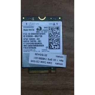 Card WWAN 3G HUAWEI - Model: MU736