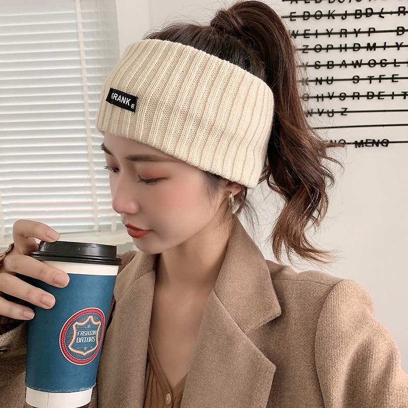 Băng Đô Len Mềm Mại Bản Rộng Thời Trang Hàn Quốc Dùng Khi Rửa Mặt / Nhảy Múa / Chơi Thể