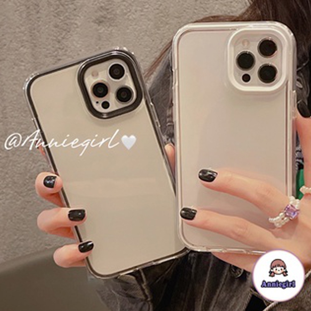 Ốp điện thoại TPU mềm dày bảo vệ 360 độ 3 trong 1 thích hợp cho iPhone 13 12 11 Pro Max X Xr 8 7 Plus