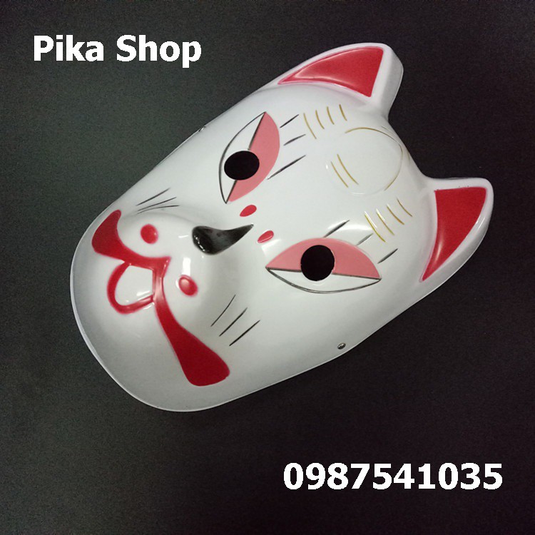 Mặt nạ cáo nhựa cosplay - kitsune mask  lỗ nghỉ bán