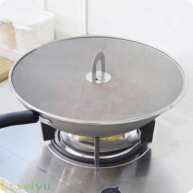 Nắp lưới chắn văng dầu mỡ an toàn khi chiên rán, gian bếp sạch sẽ
