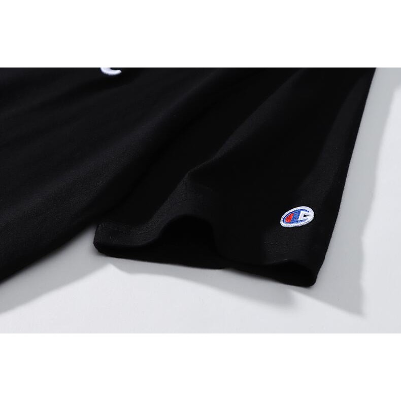 Áo thun ngắn tay unisex in chữ champion đơn giản thời trang