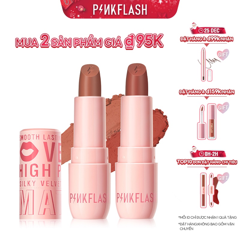 Son kem PINKFLASH chất nhung lì sắc tố cao mịn mượt không khô lâu trôi cho nữ 30g | BigBuy360 - bigbuy360.vn