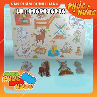 Bảng ghép hình thông minh - có núm cầm