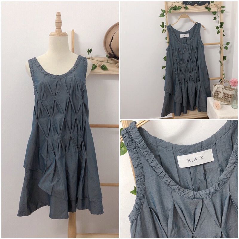 Đầm Linen đầm xô hiệu MH Nhật Âu  dưới 65 kg