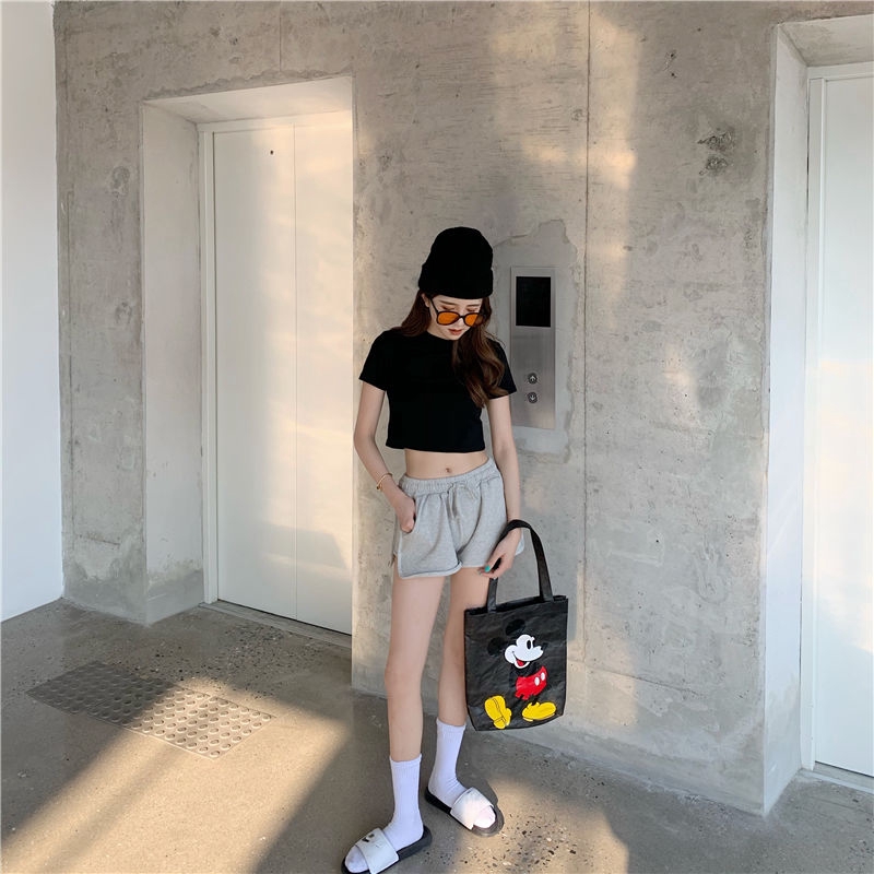 Áo Thun Croptop Tay Ngắn Dáng Ôm Thời Trang Mùa Hè Cho Nữ