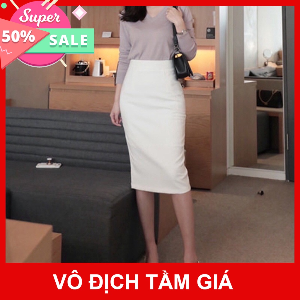 [SALE 50%] Chân Váy bút chì/chân váy công sở sẻ sau nhều màu tùy chọn chất vải co dãn dáng ôm mềm mại dễ thương