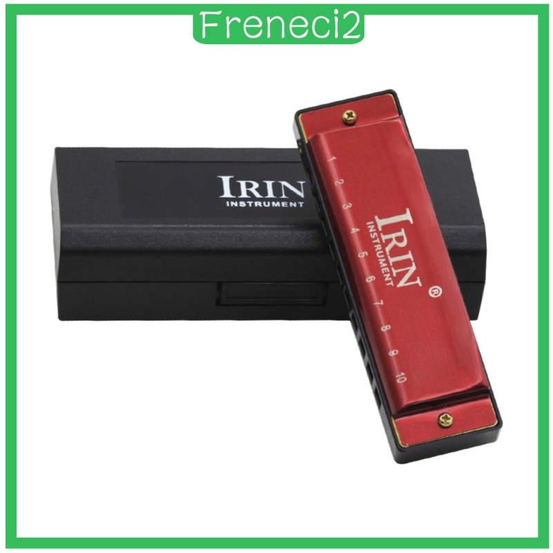 Kèn Harmonica G 10 Lỗ 20 Tông Freneci2 Kèm Túi Đựng Và Vải Lau