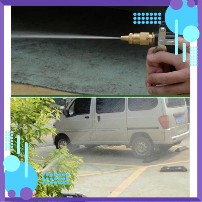 Vòi Xịt Rửa Xe Tưới Cây🚿❤️FREESHIP🚛 Bộ dây và vòi xịt tăng áp lực nước 300% rửa xe tưới cây 236498 - dây trắng