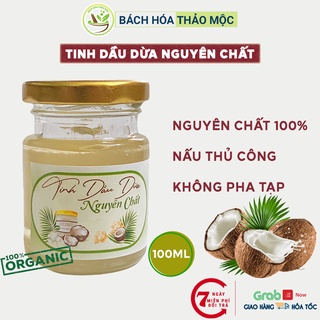 100ml Dầu Dừa Nguyên Chất Nấu Thủ Công