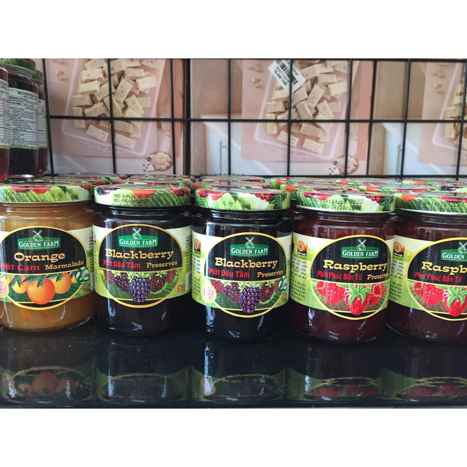 Mứt Trái Cây Golden Farm 210g - 7 vị  - Ăn kèm bánh mì, sinh tố, kem