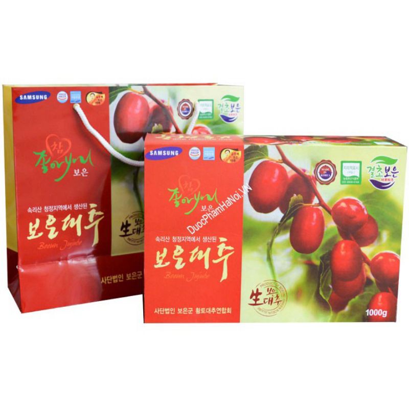 [Hộp 1kg]Táo đỏ Samsung Hàn Quốc sấy khô