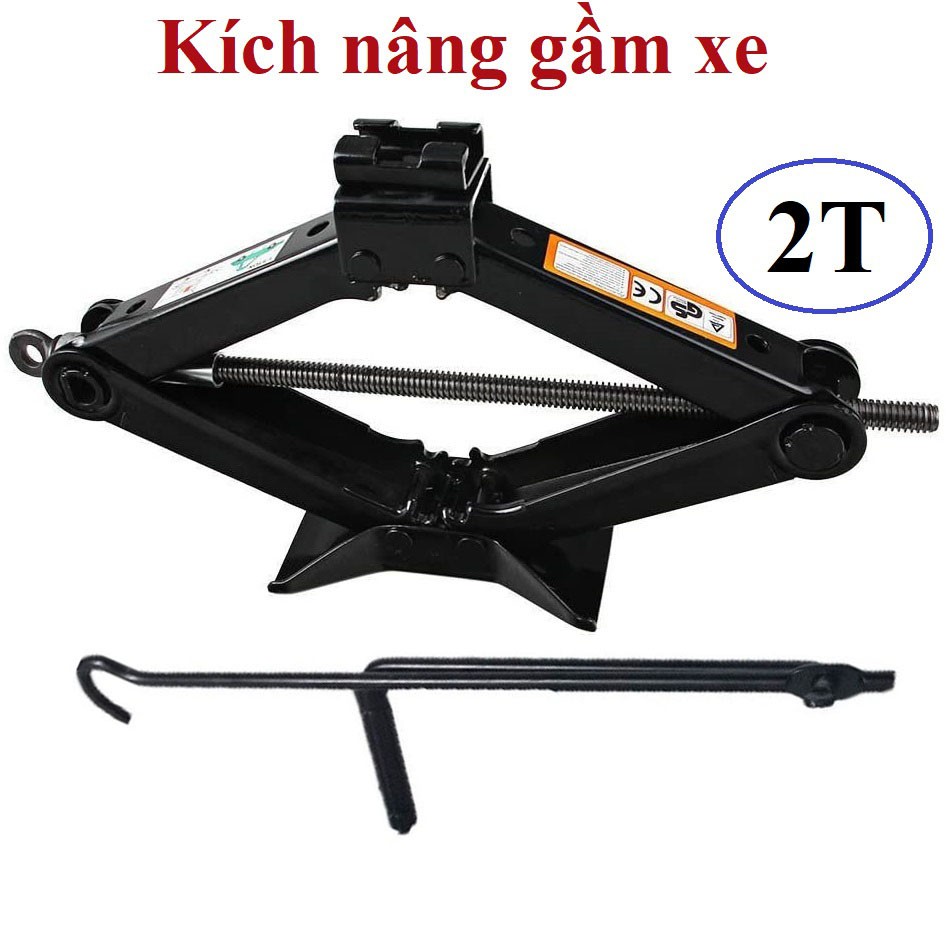 Kích gầm Xe Hơi, SUV - Tay siết lực, tải trọng 2000kg -  đầu bám xoay 360 độ