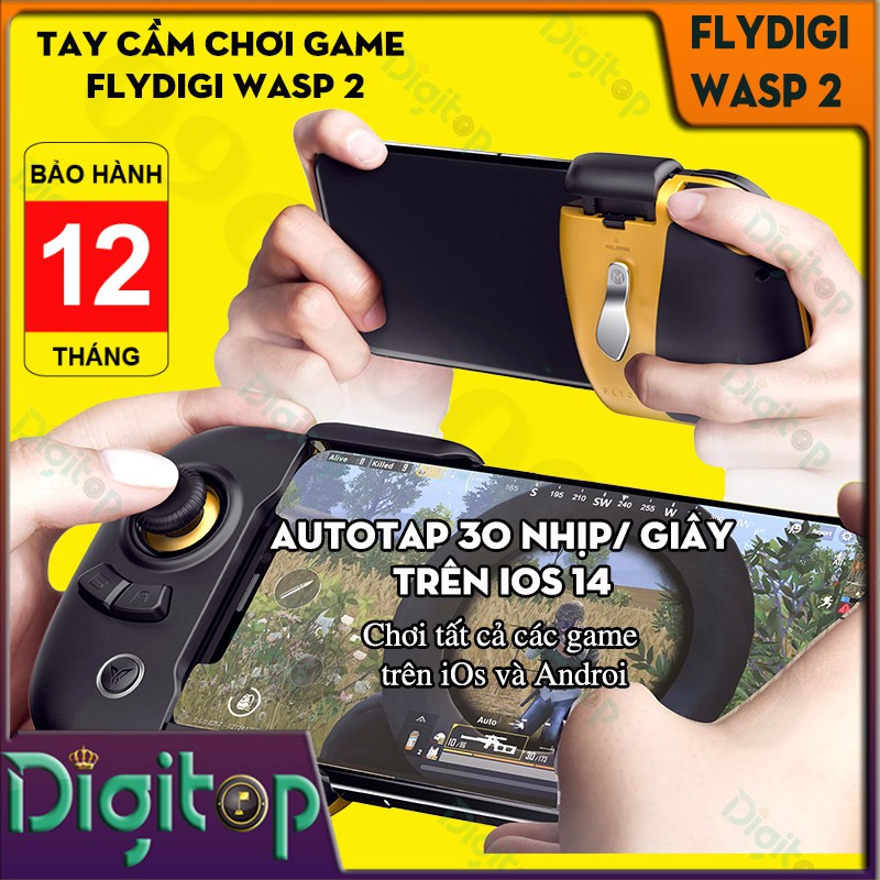 Flydigi Wasp 2 | Tay cầm chơi game PUBG và Liên Quân (FPS, MOBA) cho iOS, Android