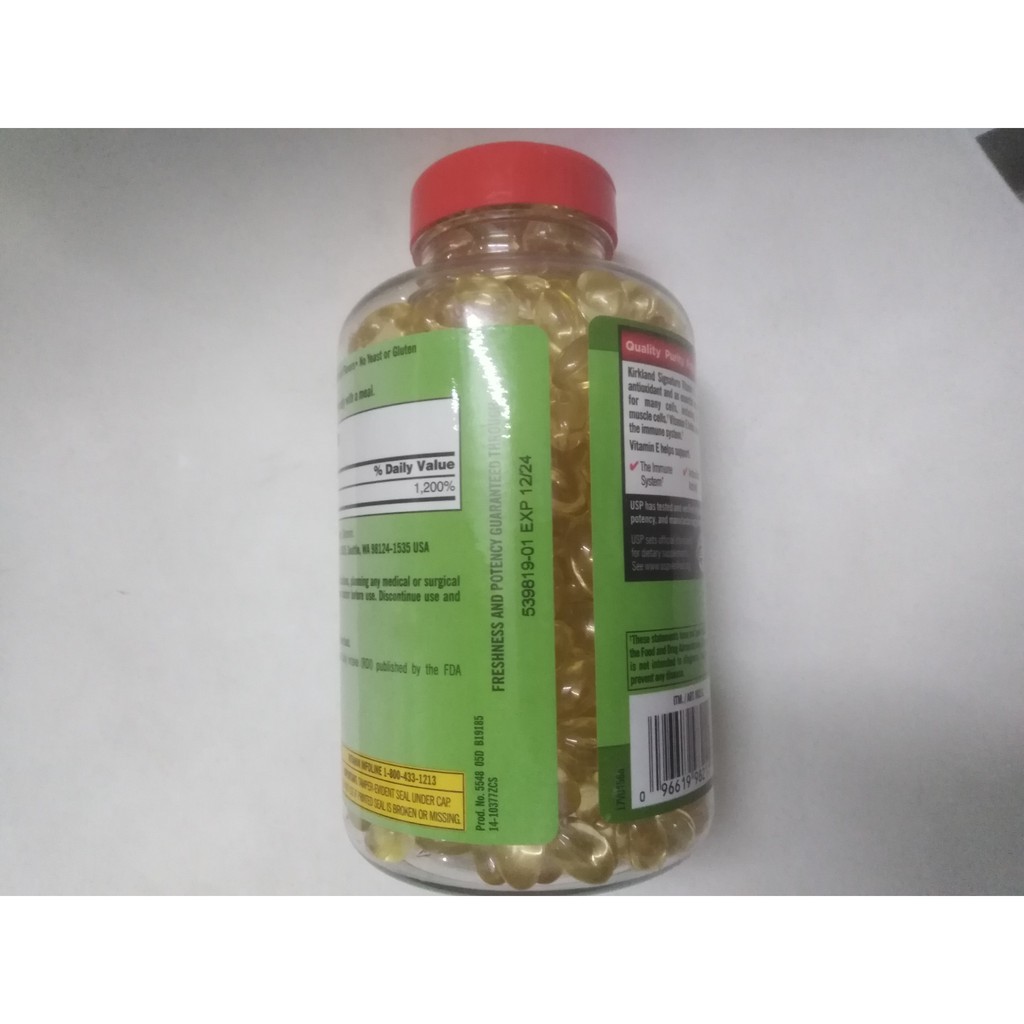 👯‍♀️👯👯‍♂️ Kirkland Viên Uống Bổ Sung Vitamin E 180mg 500 Viên 🇺🇸🇺🇸🇺🇸