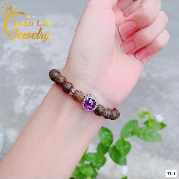 Vòng Tay Trầm Hương ⚡HÀNG ĐẸP⚡ Vòng Trầm Tốc Hương Tự Nhiên, Kết Hợp Phụ Kiện Bạc, Đá Phong Thủy Theo Mệnh