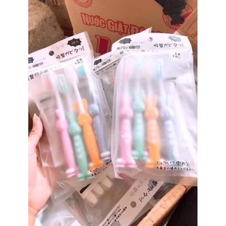 [ Xả kho] Set 4 bàn chải đánh răng cho bé siêu mềm, siêu cute