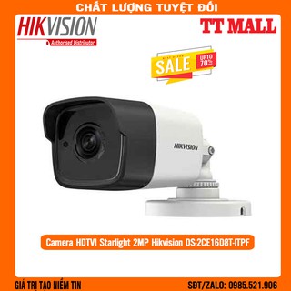 Camera hdtvi starlight hikvision ds-2ce16d8t-itpf 2mp vỏ nhựa hàng chính hãng bảo hành 2 năm .