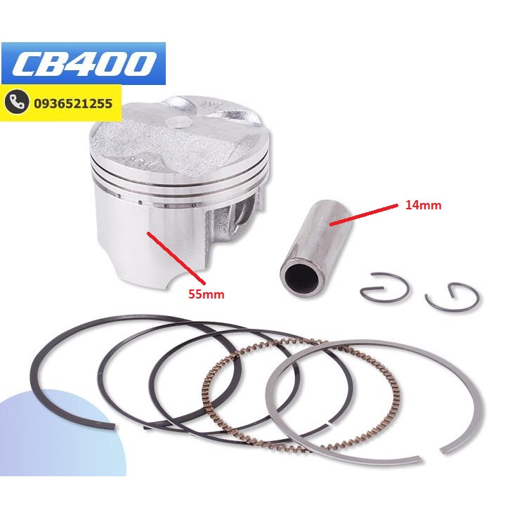 Bộ xi lanh piston bạc Honda CB400, CBR400, CB-1