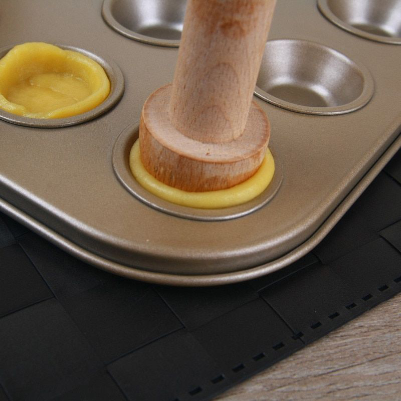 Khuôn Làm Bánh Tart Trứng Mini Bằng Gỗ Tiện Dụng Diy