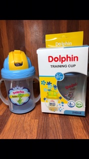 Bình tập uống dolphin có ống hút