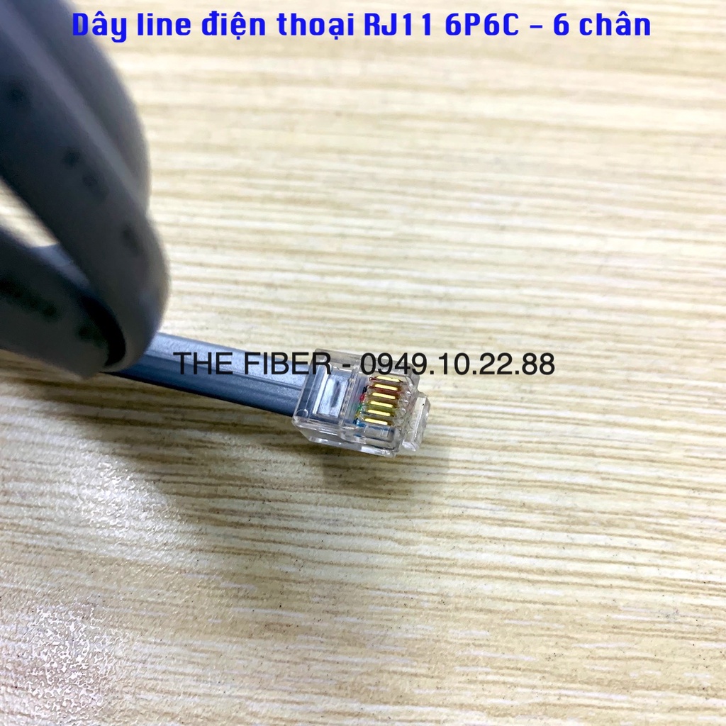 Dây line điện thoại RJ12 6P6C - 6 chân