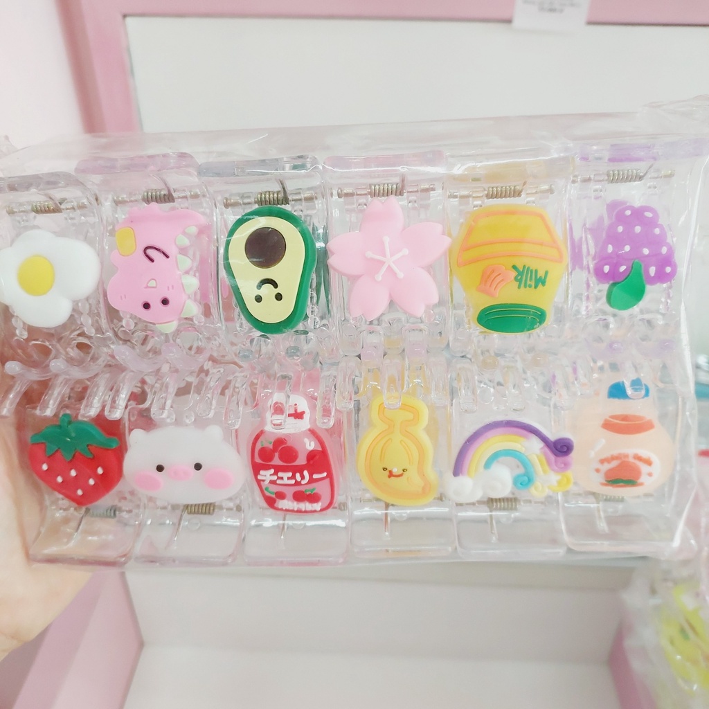 Kẹp càng cua 5 răng charm hình dễ thương