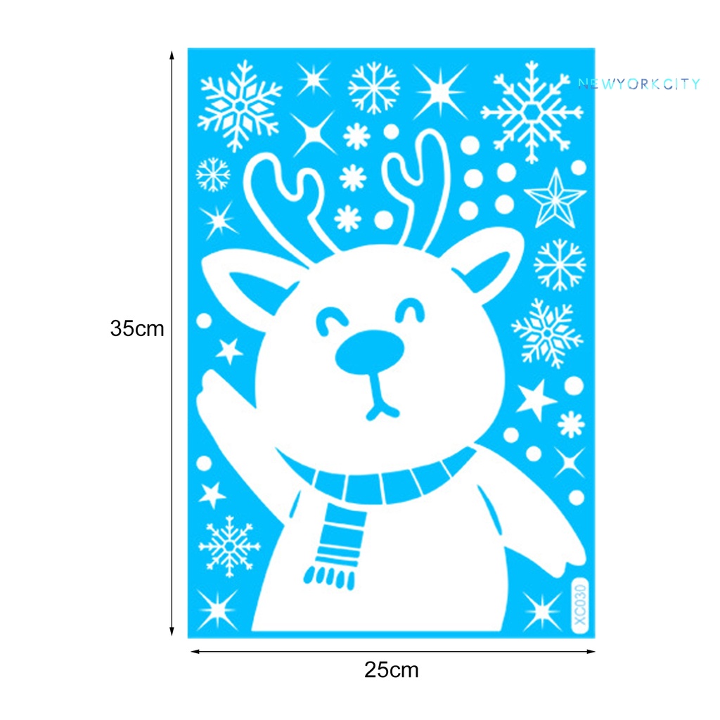 Miếng Dán Tĩnh Điện Bằng PVC In Họa Tiết Người Tuyết Giáng Sinh Trang Trí Nhà Cửa DIY