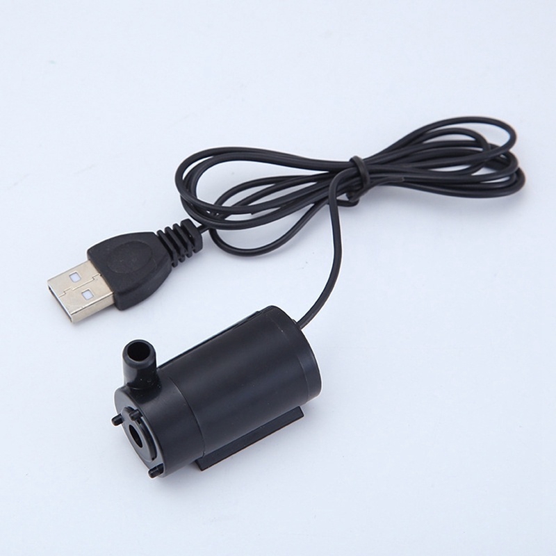 Máy bơm nước chìm mini 5v màu đen dây cáp USB cho bể cá