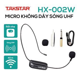 MICRO KHÔNG DÂY HX-002W CAO CẤP DÙNG CHO MỌI LOA TIỆN LỢI, MIC ĐEO TAI TRỢ GIẢNG, MICRO TRỢ GẢNG
