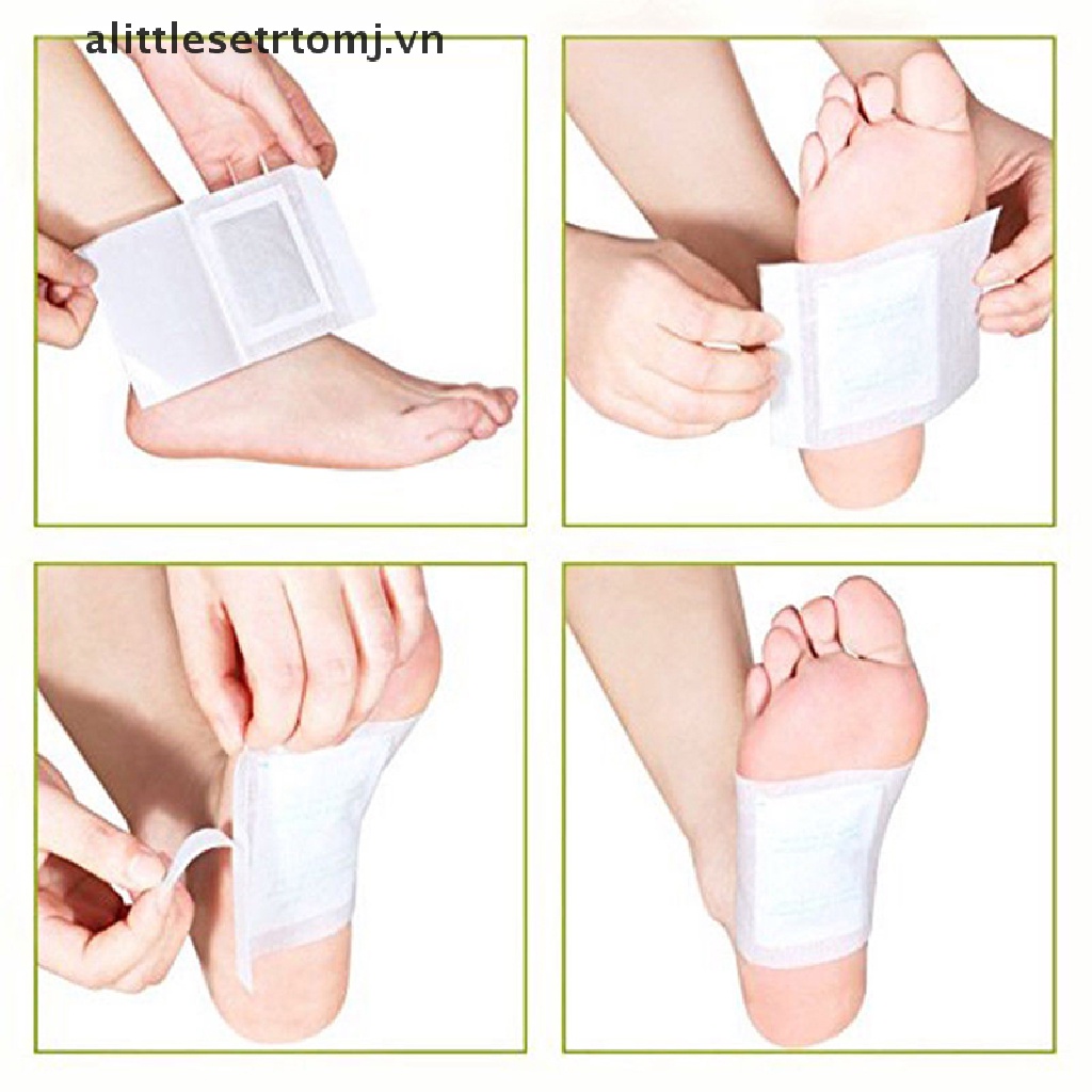 Set 10 Miếng Dán Thải Độc Lòng Bàn Chân Chiết Xuất Gừng Và Muối Giúp Giảm Cân .