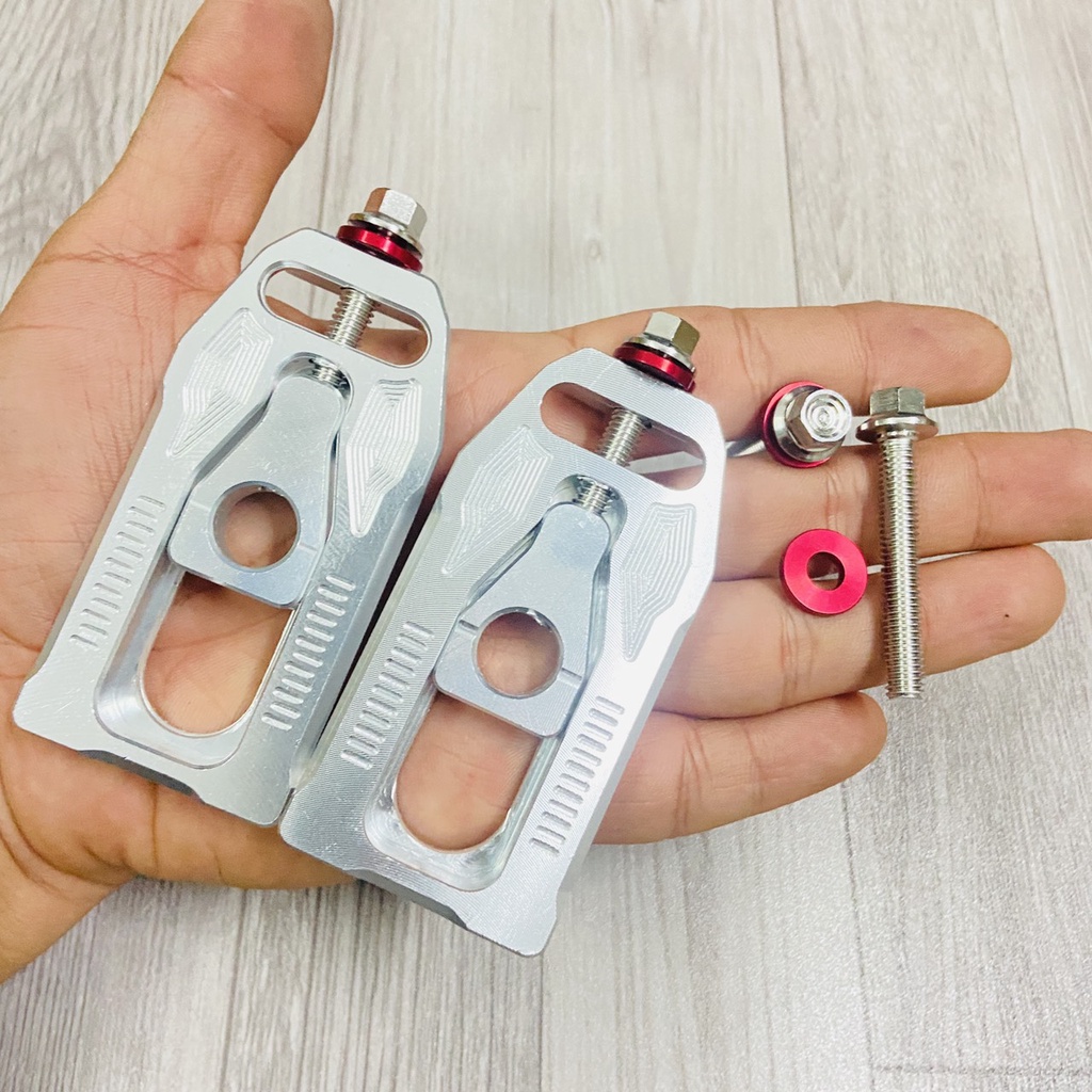 Pas tăng sên full nhôm Cnc đi kèm ốc và lông đền cho wave, dream, future 110