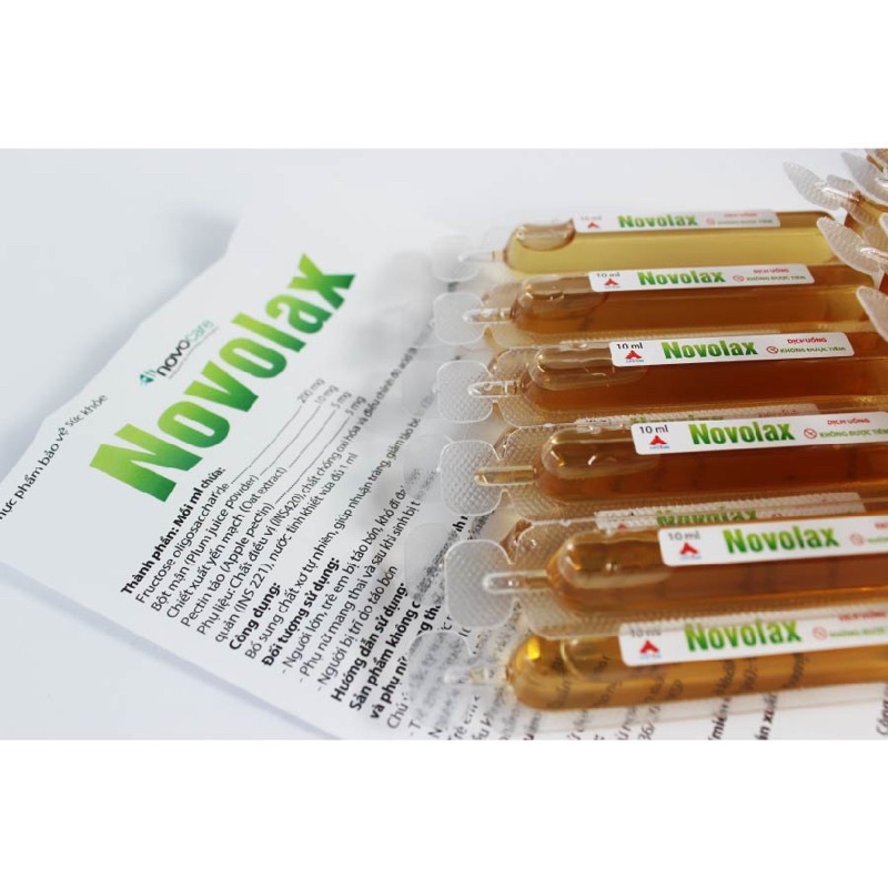 ✅ NOVOLAX Hộp 10 ống giúp bổ sung chất xơ, giảm táo bón, tốt cho tiêu hoá